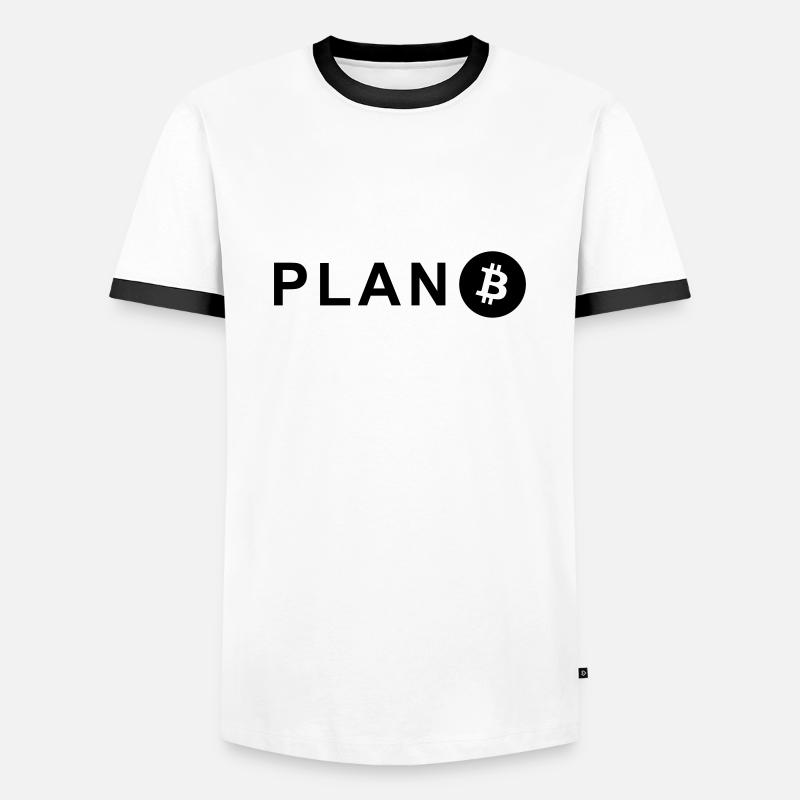 plan B - Men's Ringer Shirt - white/black
