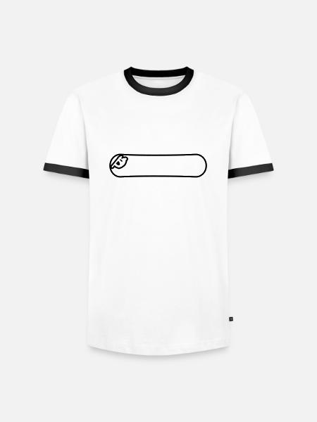 Snow boarder - Men's Ringer Shirt - white/black