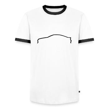 Calibra - Männer Kontrast-T-Shirt - Weiß/Schwarz - Vorne - AI Model Female 172 light (172cm) & AI Model Male 178 dark (178cm)