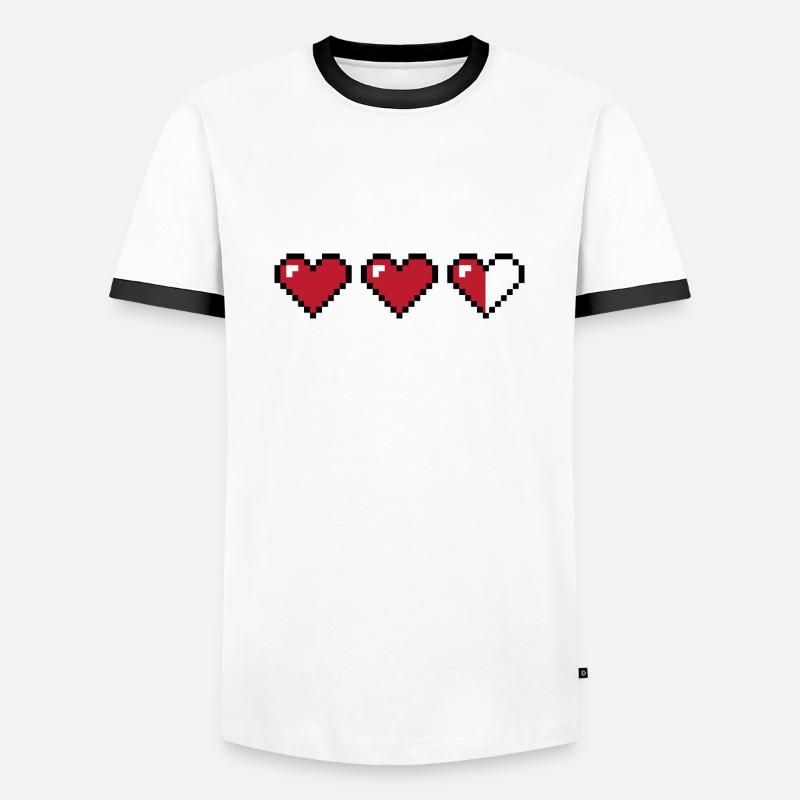 Hearts - Men's Ringer Shirt - white/black