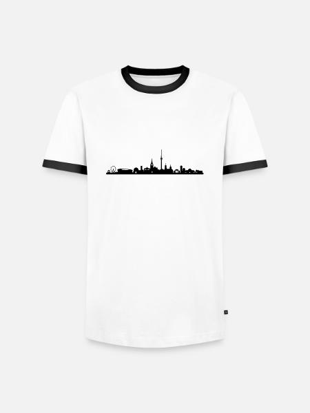 Skyline Stuttgart - Men's Ringer Shirt - white/black