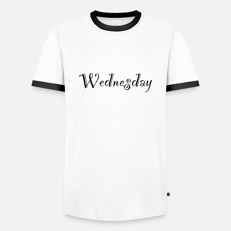 Wednesday - Männer Kontrast-T-Shirt - Weiß/Schwarz