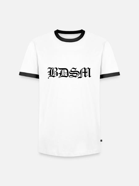 Sex__V021 - Men's Ringer Shirt - white/black
