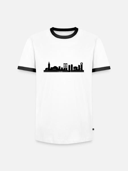 Casablanca - Men's Ringer Shirt - white/black