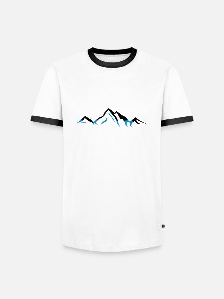 berge_002 - Men's Ringer Shirt - white/black
