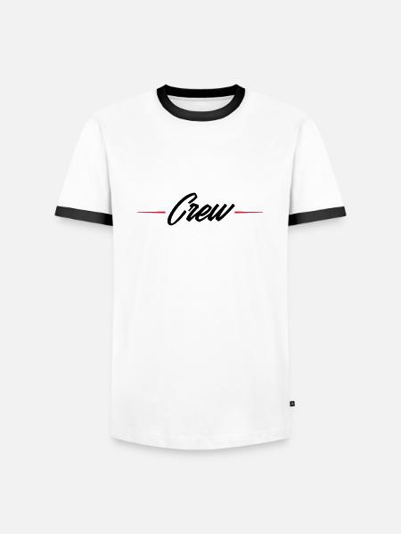 crew design - Männer Kontrast-T-Shirt - Weiß/Schwarz