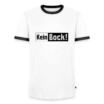 Kein Bock! - Männer Kontrast-T-Shirt - Weiß/Schwarz - Vorne - AI Model Female 172 light (172cm) & AI Model Male 178 dark (178cm)