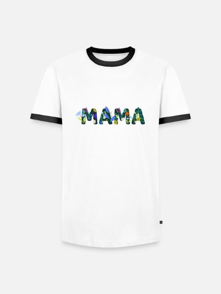 maman - T-shirt contrasté Homme - blanc/noir