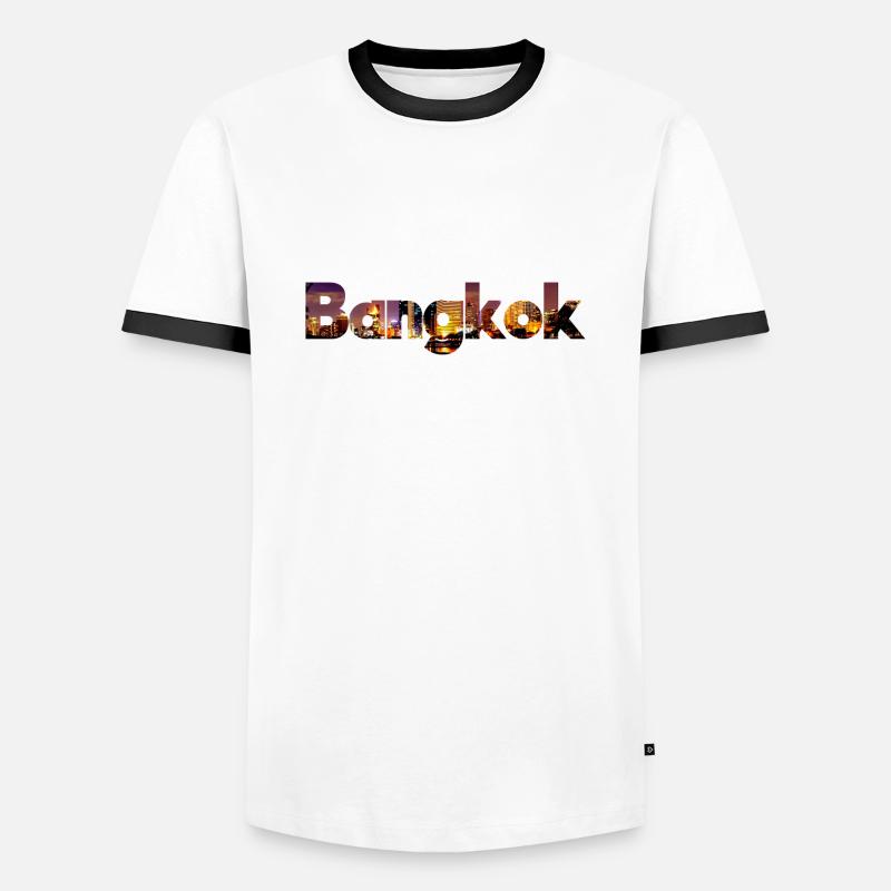 Bangkok - Men's Ringer Shirt - white/black