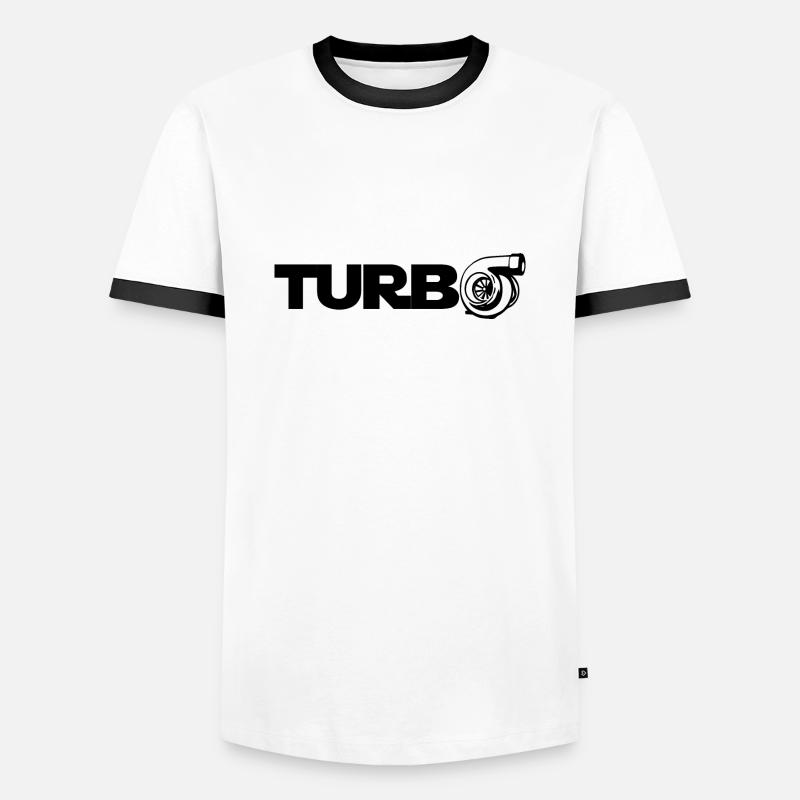 Turbolader - Tuning - Männer Kontrast-T-Shirt - Weiß/Schwarz