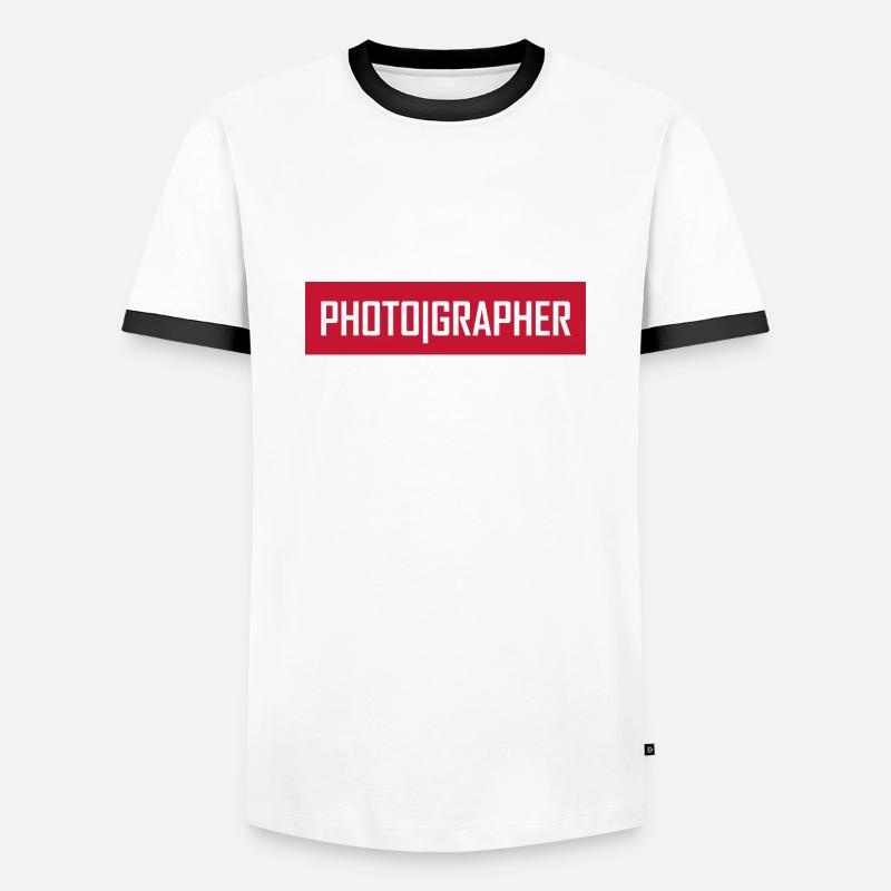 Photographer - Männer Kontrast-T-Shirt - Weiß/Schwarz