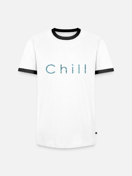 chill - T-shirt contrasté Homme - blanc/noir