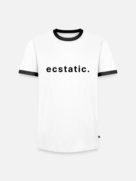 ecstatic. - Männer Kontrast-T-Shirt - Weiß/Schwarz