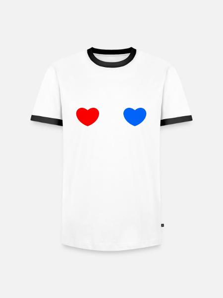 France heart - Men's Ringer Shirt - 