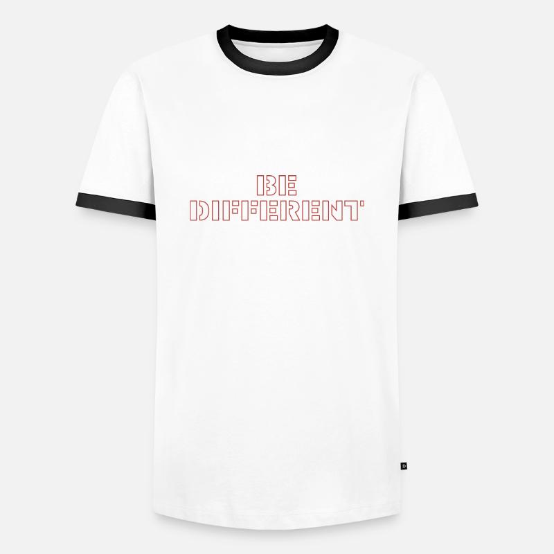 be different - Men's Ringer Shirt - white/black