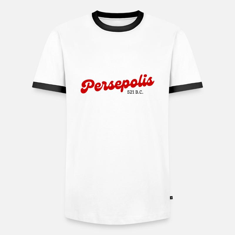 Persepolis - Iran - Men's Ringer Shirt - white/black