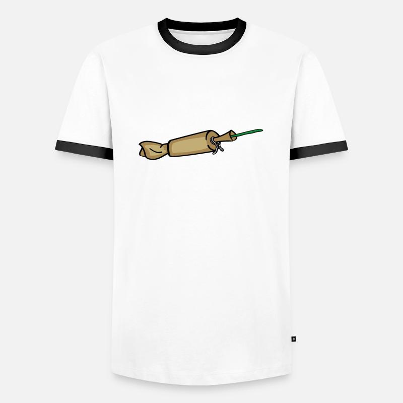Spanish Cracker Firecracker - Men's Ringer Shirt - white/black
