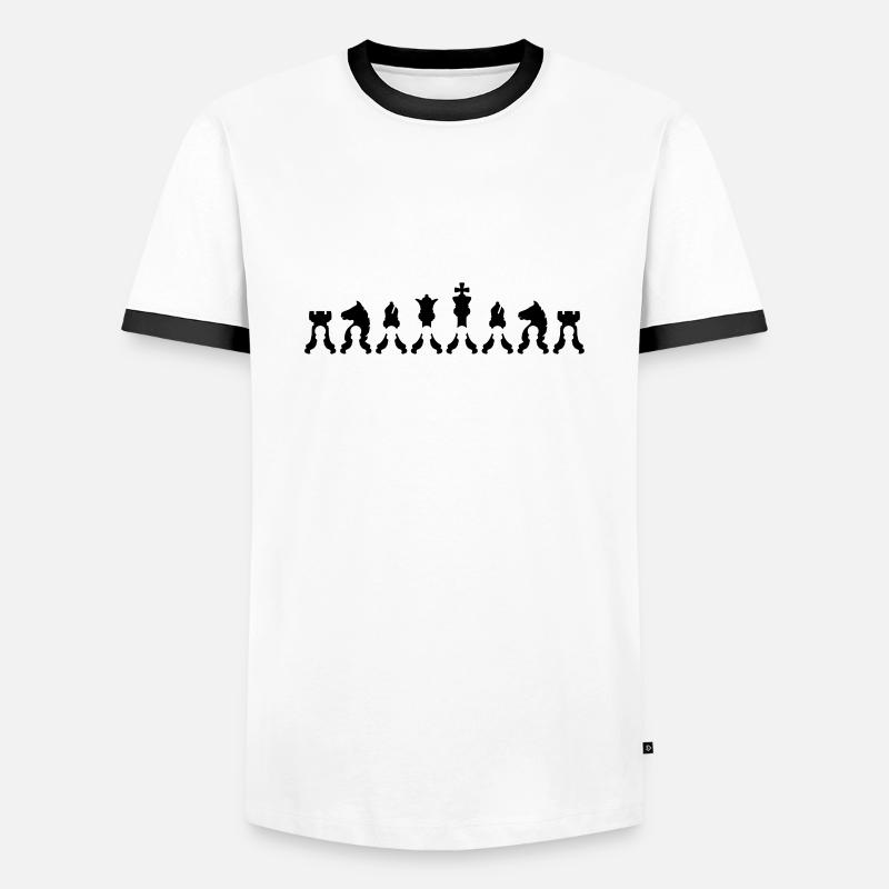 Bauer Figures Chess - Men's Ringer Shirt - white/black