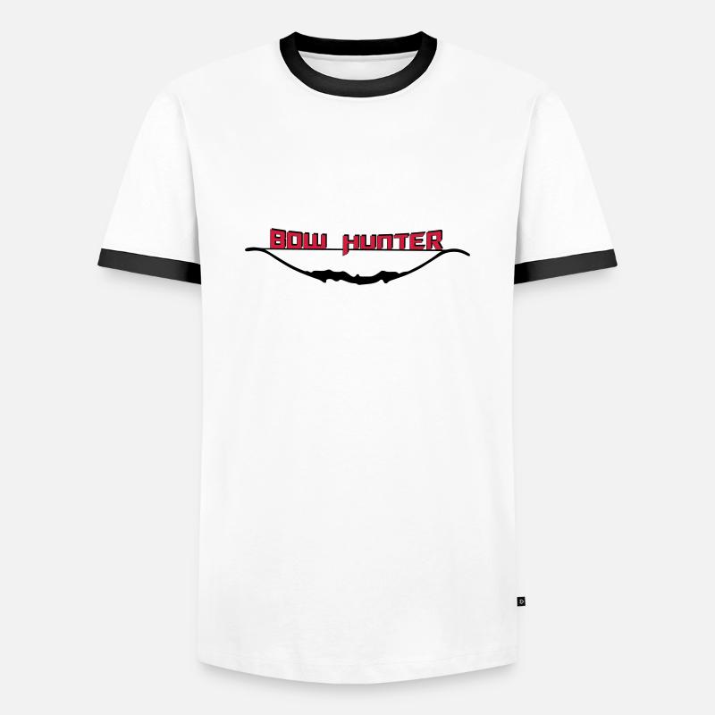 Bow Hunter 2 - Männer Kontrast-T-Shirt - Weiß/Schwarz
