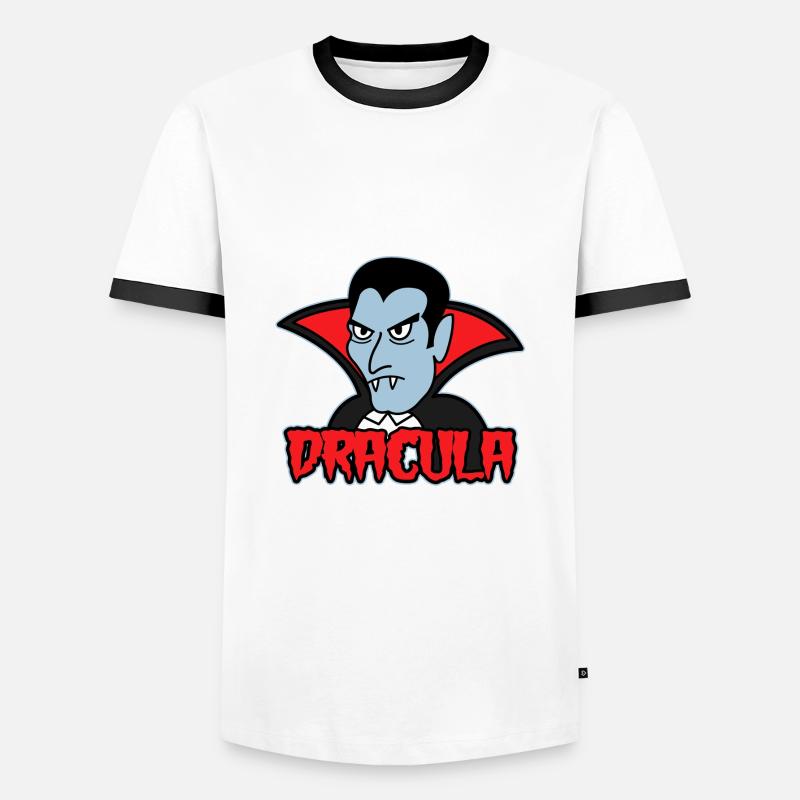 DRACULA - Männer Kontrast-T-Shirt - Weiß/Schwarz