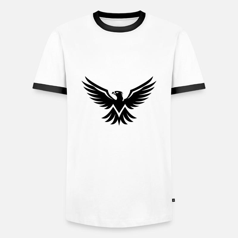 Eagle Eagle Head - Men's Ringer Shirt - white/black