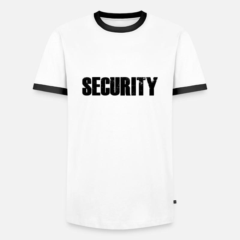 Security - Men's Ringer Shirt - white/black