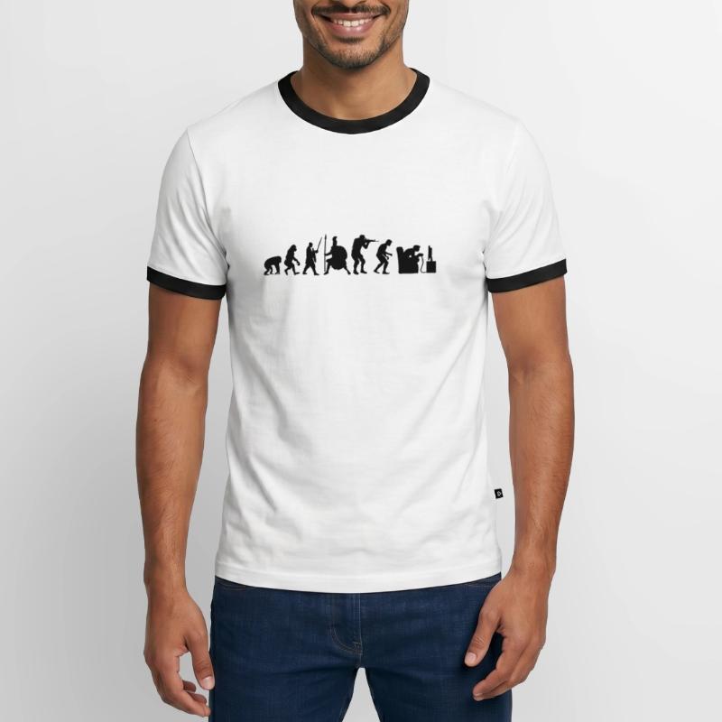 Héros de l’évolution de l’évolution T-shirt contrasté Homme