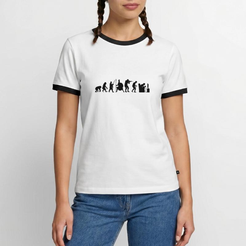 Héros de l’évolution de l’évolution T-shirt contrasté Homme