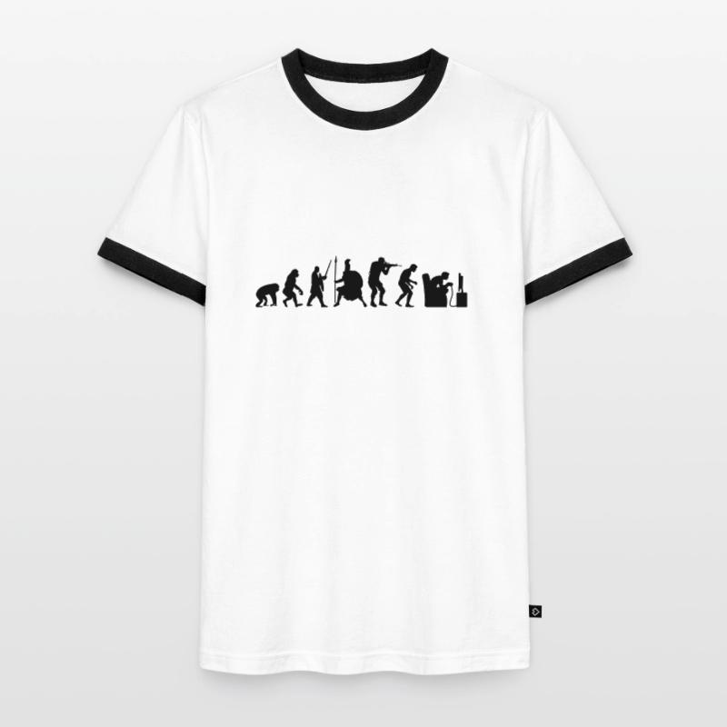 Héros de l’évolution de l’évolution T-shirt contrasté Homme