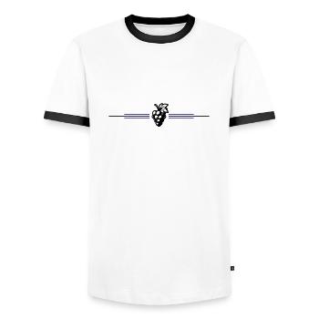 Grapes Symbol - Men's Ringer Shirt - white/black - Front - AI Model Female 172 light (172cm) & AI Model Male 178 dark (178cm)