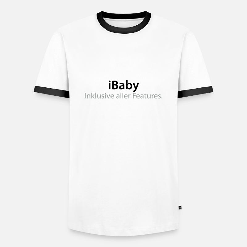 iBaby - Men's Ringer Shirt - white/black