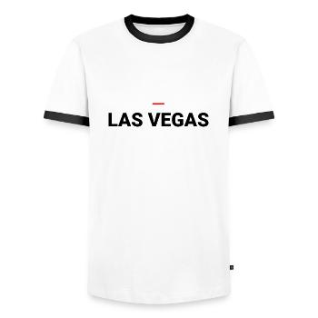 LAS VEGAS - T-shirt contrasté Homme - blanc/noir - Devant - AI Model Female 172 light (172cm) & AI Model Male 178 dark (178cm)