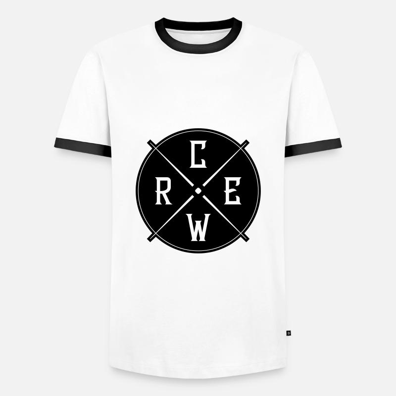 Crew Circle - Men's Ringer Shirt - white/black
