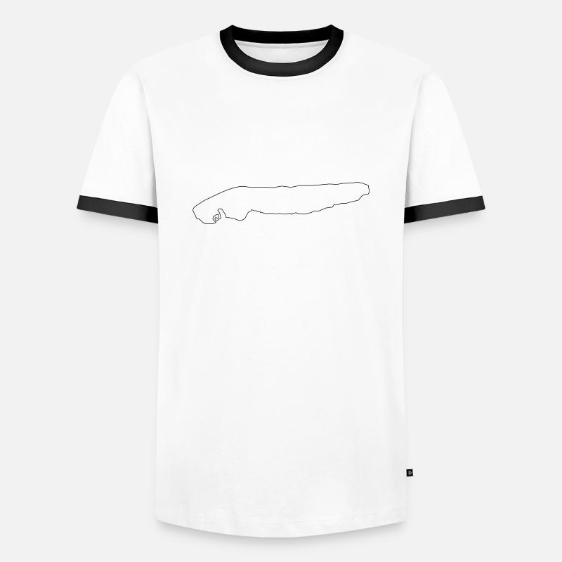 norderney - Männer Kontrast-T-Shirt - Weiß/Schwarz