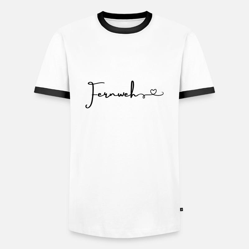 Wanderlust... - Men's Ringer Shirt - white/black