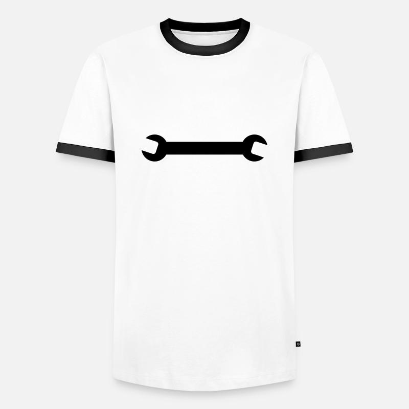 spanner - Men's Ringer Shirt - white/black