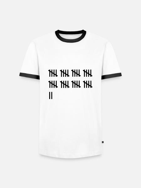 Tally 22 - Men's Ringer Shirt - white/black