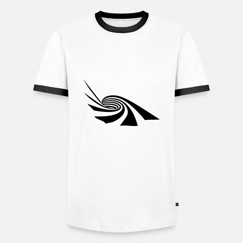 Vector Spirale - Männer Kontrast-T-Shirt - Weiß/Schwarz