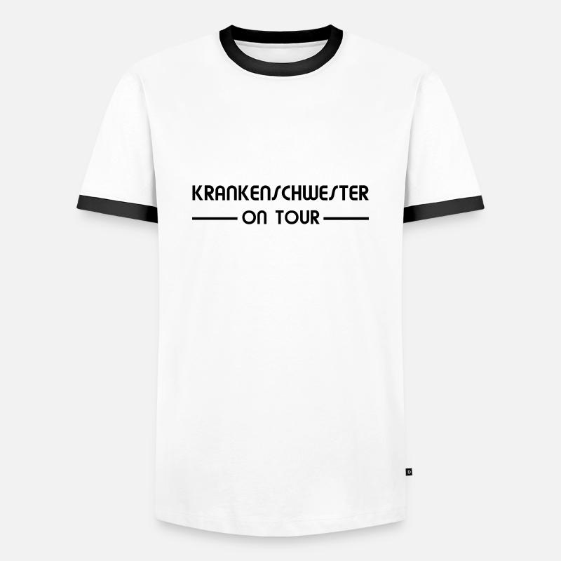 Krankenschwester on Tour - Men's Ringer Shirt - white/black