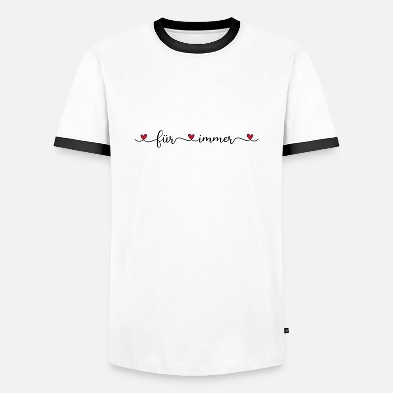 forever - Men's Ringer Shirt - white/black