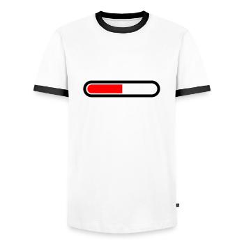 Ladebalken Vektor geladen Loading Design 004 - Männer Kontrast-T-Shirt - Weiß/Schwarz - Vorne - AI Model Female 172 light (172cm) & AI Model Male 178 dark (178cm)