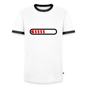 Ladebalken Vektor geladen Loading Design 001 - Männer Kontrast-T-Shirt - Weiß/Schwarz - Vorne - AI Model Female 172 light (172cm) & AI Model Male 178 dark (178cm)