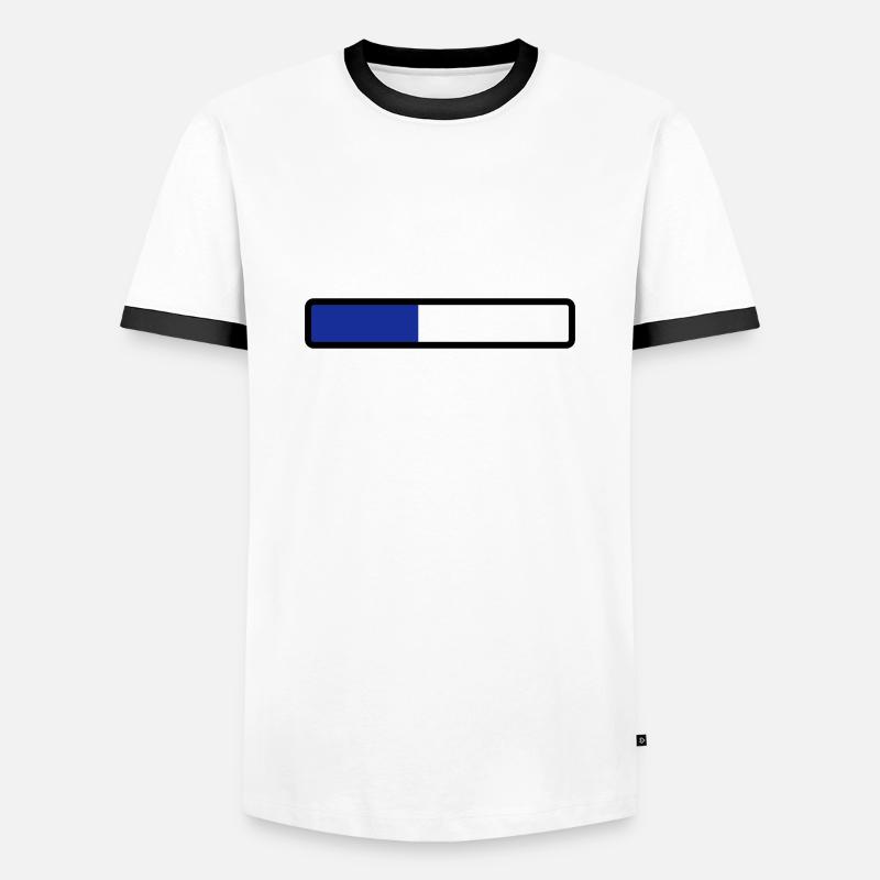 loading laden computer warten - Männer Kontrast-T-Shirt - Weiß/Schwarz
