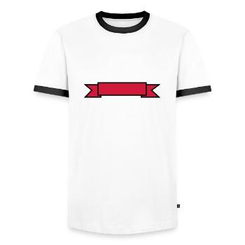 Banner - Männer Kontrast-T-Shirt - Weiß/Schwarz - Vorne - AI Model Female 172 light (172cm) & AI Model Male 178 dark (178cm)