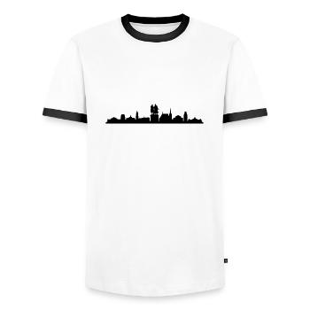 Skyline Weimar - Männer Kontrast-T-Shirt - Weiß/Schwarz - Vorne - AI Model Female 172 light (172cm) & AI Model Male 178 dark (178cm)