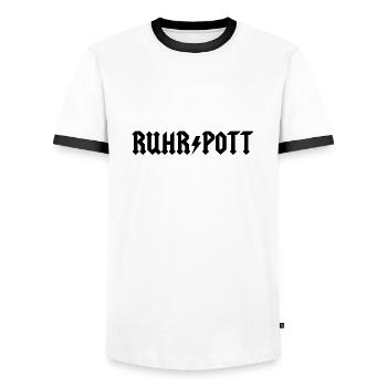 Ruhrpott - Männer Kontrast-T-Shirt - Weiß/Schwarz - Vorne - AI Model Female 172 light (172cm) & AI Model Male 178 dark (178cm)