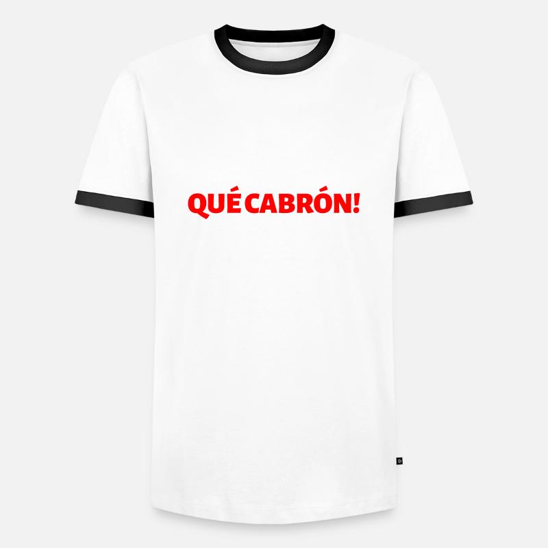 Spanisch Sprache - Männer Kontrast-T-Shirt - Weiß/Schwarz