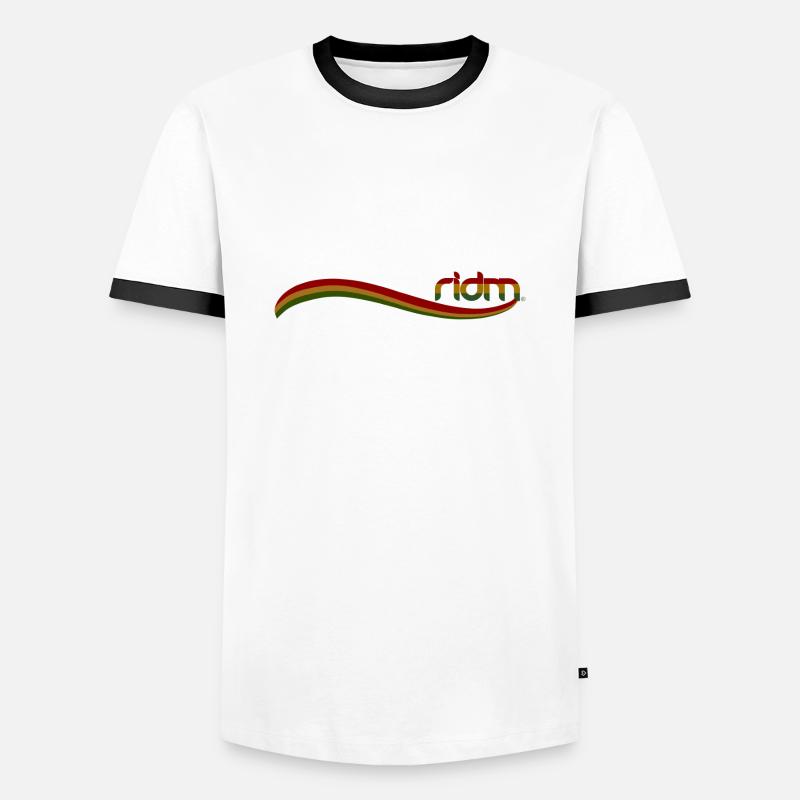 ridm flag - Männer Kontrast-T-Shirt - Weiß/Schwarz