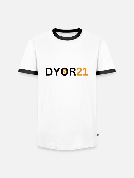 DYOR21 - Men's Ringer Shirt - white/black