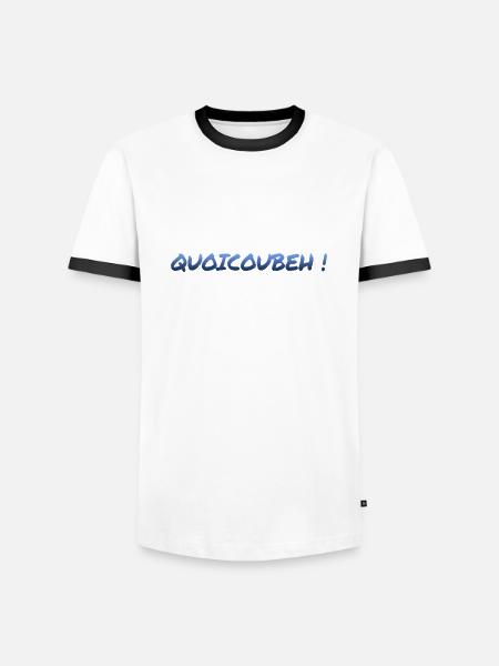 Quoicoubeh - T-shirt contrasté Homme - blanc/noir